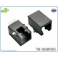 供應(yīng)廣東**制造SMT貼片式 RJ11鍍金6U PCB連接器
