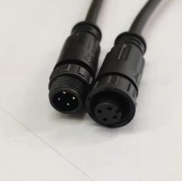 現貨供應：M12 四芯防水 公母插頭 信號線接頭 RGBW 四芯防水連接器