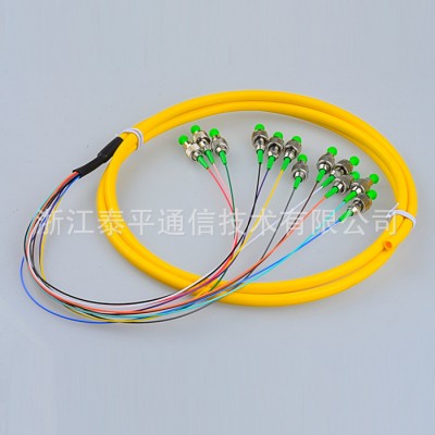 12芯FC束狀尾纖,12色FC/PC/UPC/APC