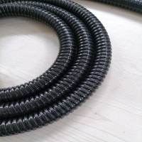 福萊通 金屬包塑鍍鋅軟管  PVC型25mm黑色阻燃包塑管配套連接器金屬環