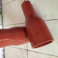 **紅色耐油耐高溫發動機連接器錐形硅膠軟管橡膠軟管 耐高溫軟管