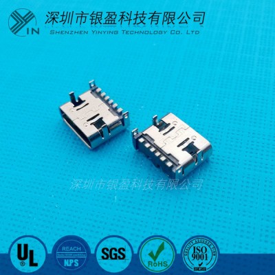 **USB3.1母座 Type C 6P板上母座簡