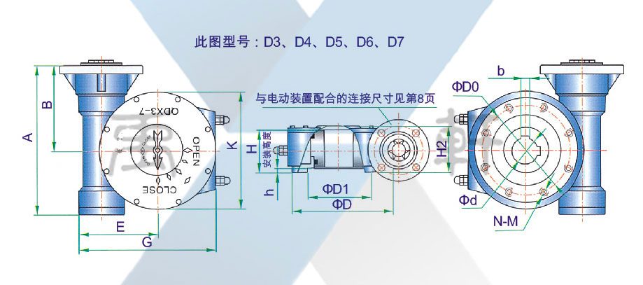 QDX3-C4配電動(dòng)不銹鋼蝸輪箱(圖1)