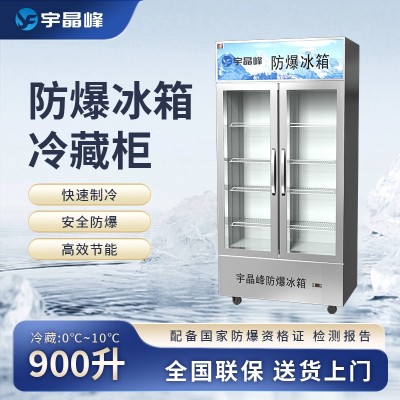 宇晶峰玻璃門防爆冰箱900L